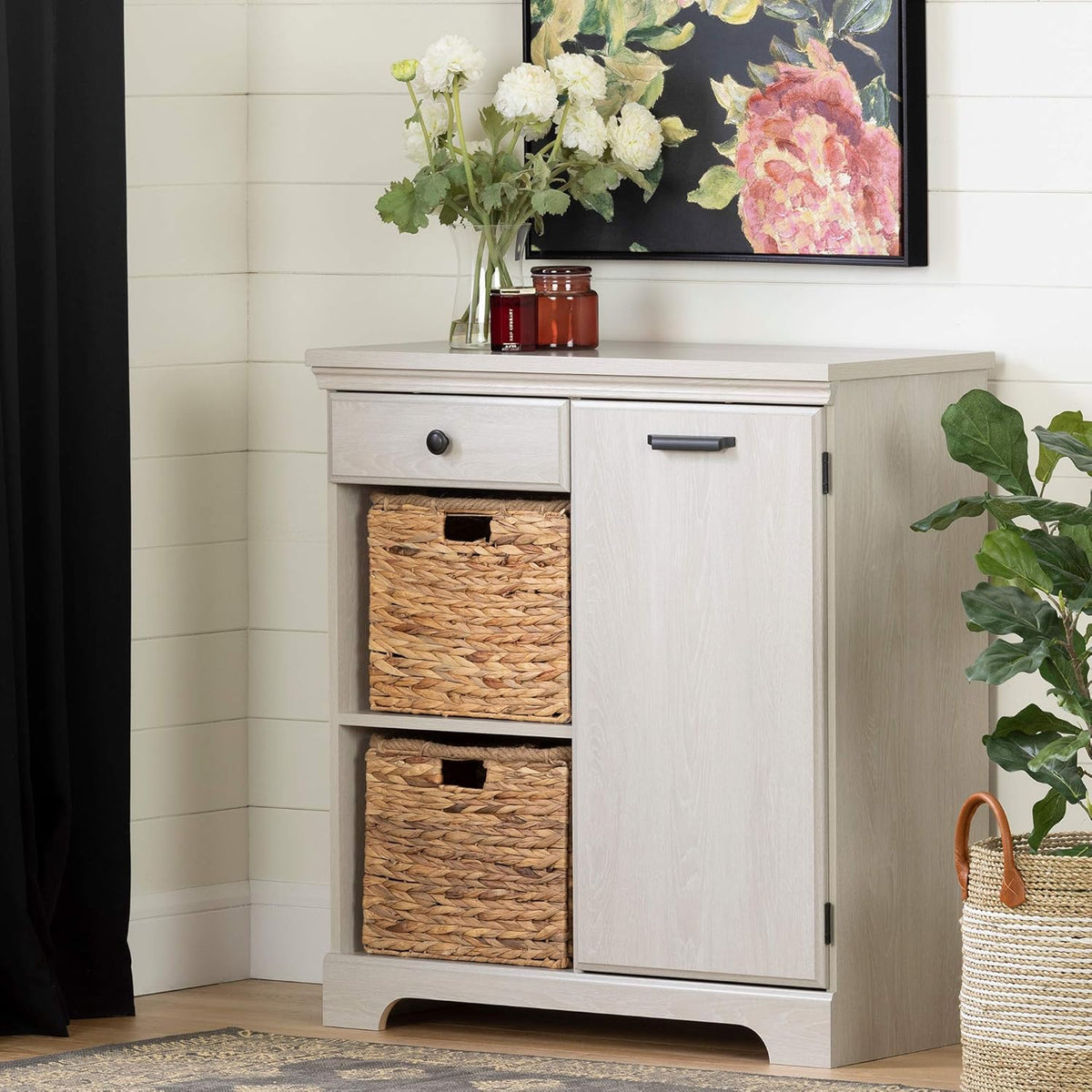 1-Door Storage Cabinet Winter Oak U8160