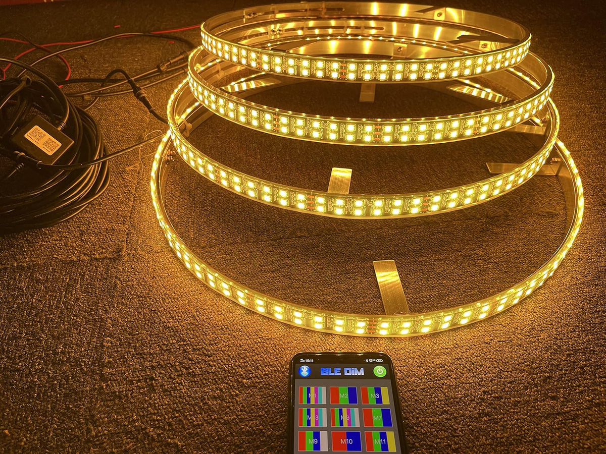 17.5'' Double Row LED Wheel Ring Light IP68 Bluetooth N79896