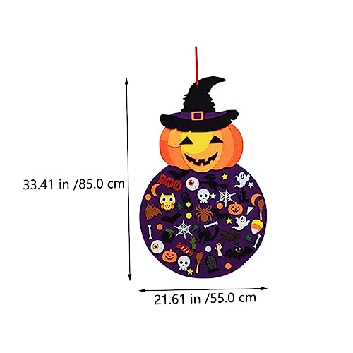 Halloween Fireplace Mantel Tapestry Pumpkin Spiderweb Decoration S50190