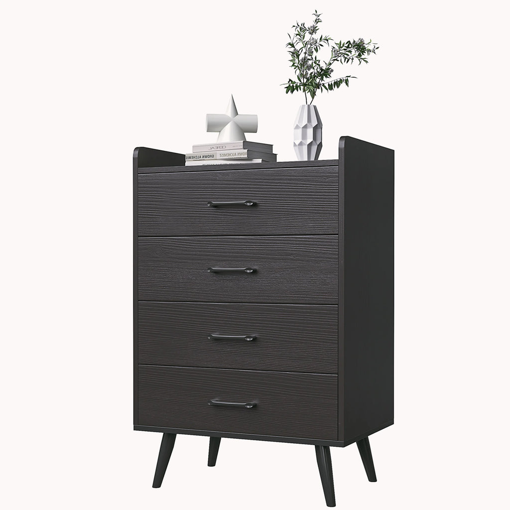 White 4 Drawer Wood Dresser H7712