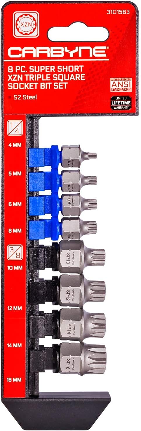 8 Piece 4mm to 16mm S2 Steel Socket Bit Set L890