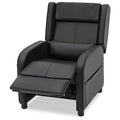 Black PU Leather Gaming Recliner Chair with Adjustable Back and Footrest S50272