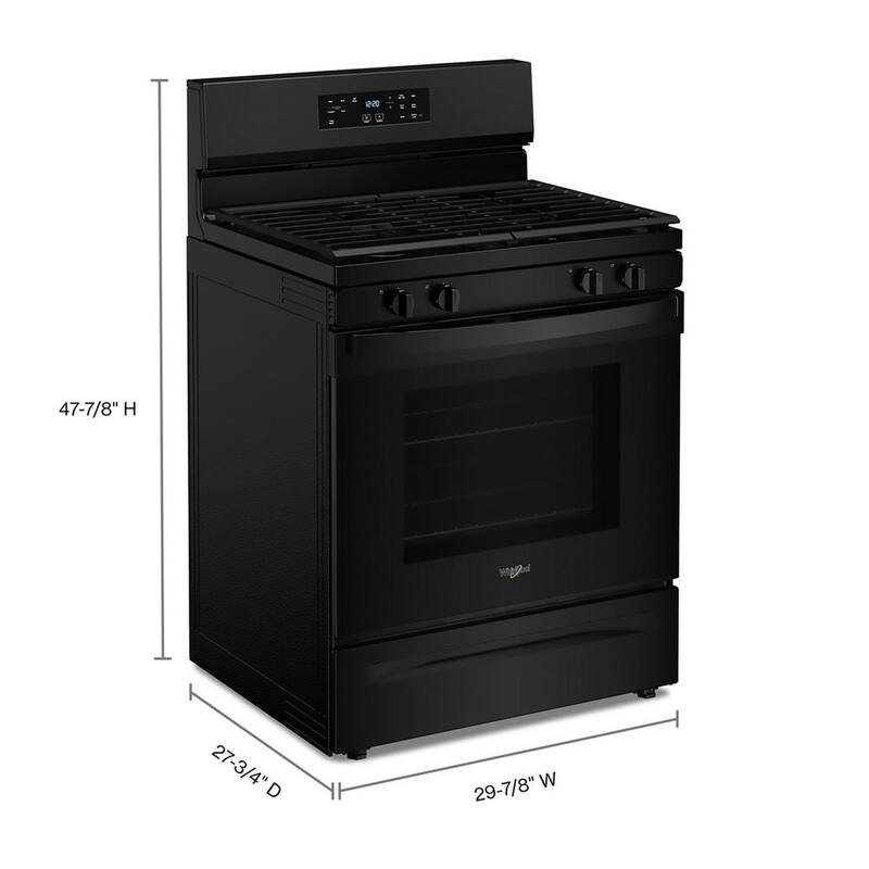 4 Burners Freestanding Gas Range in Black T146