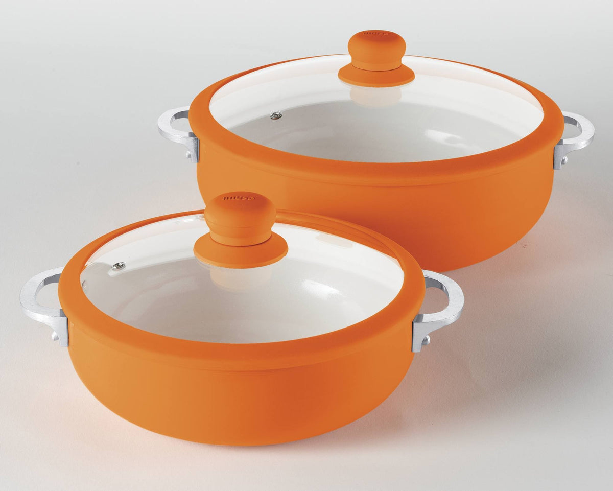 2-Piece Ceramic Nonstick Caldero Set Orange F57856