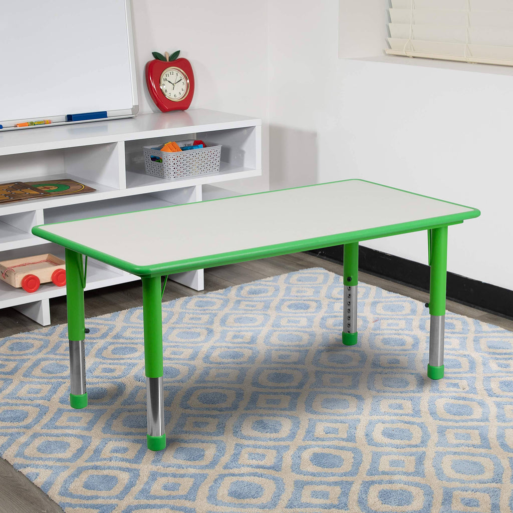 Rectangular Activity Table in Green/grey H7960