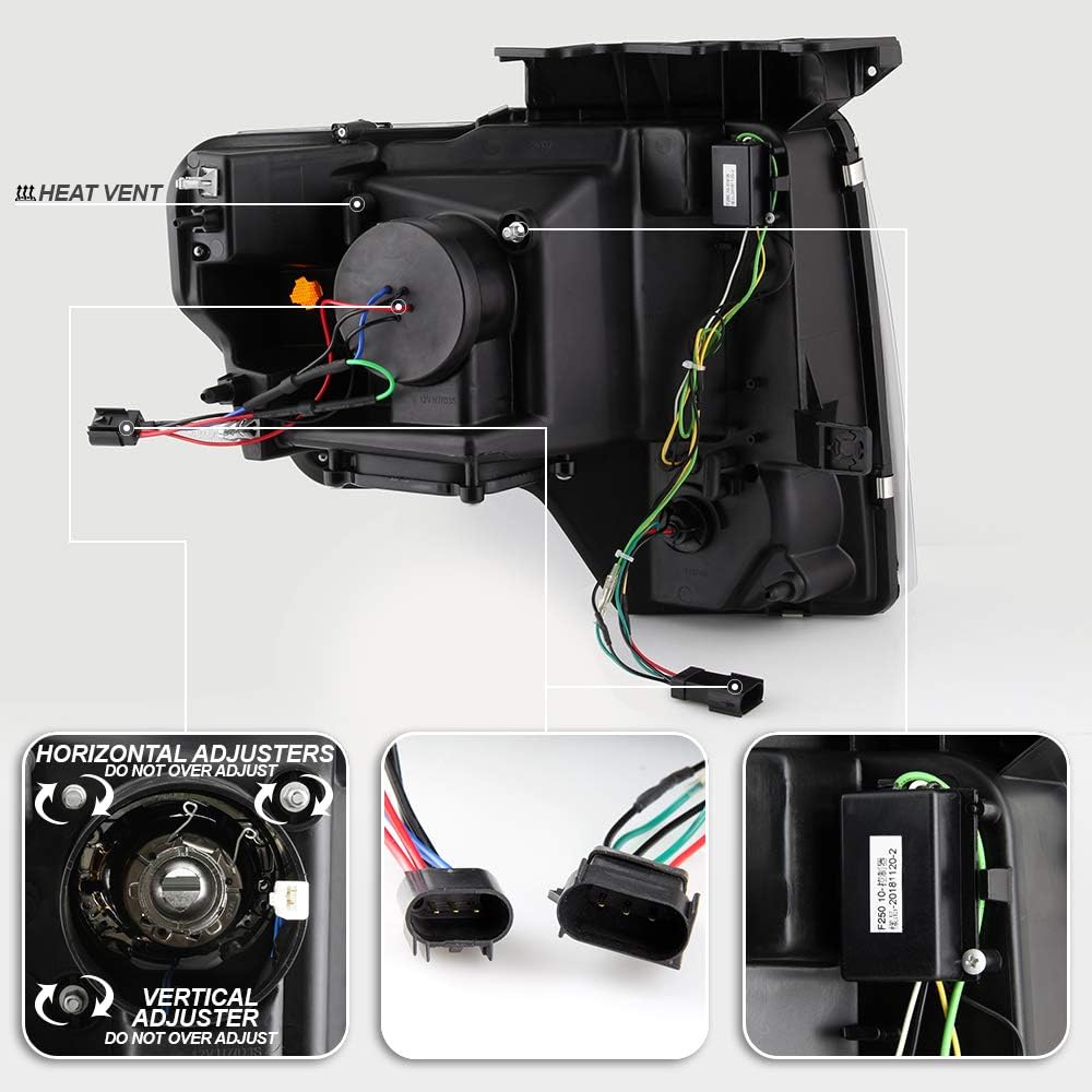 LED Tube Switchback Signal Projector Headlights Headlamps E706