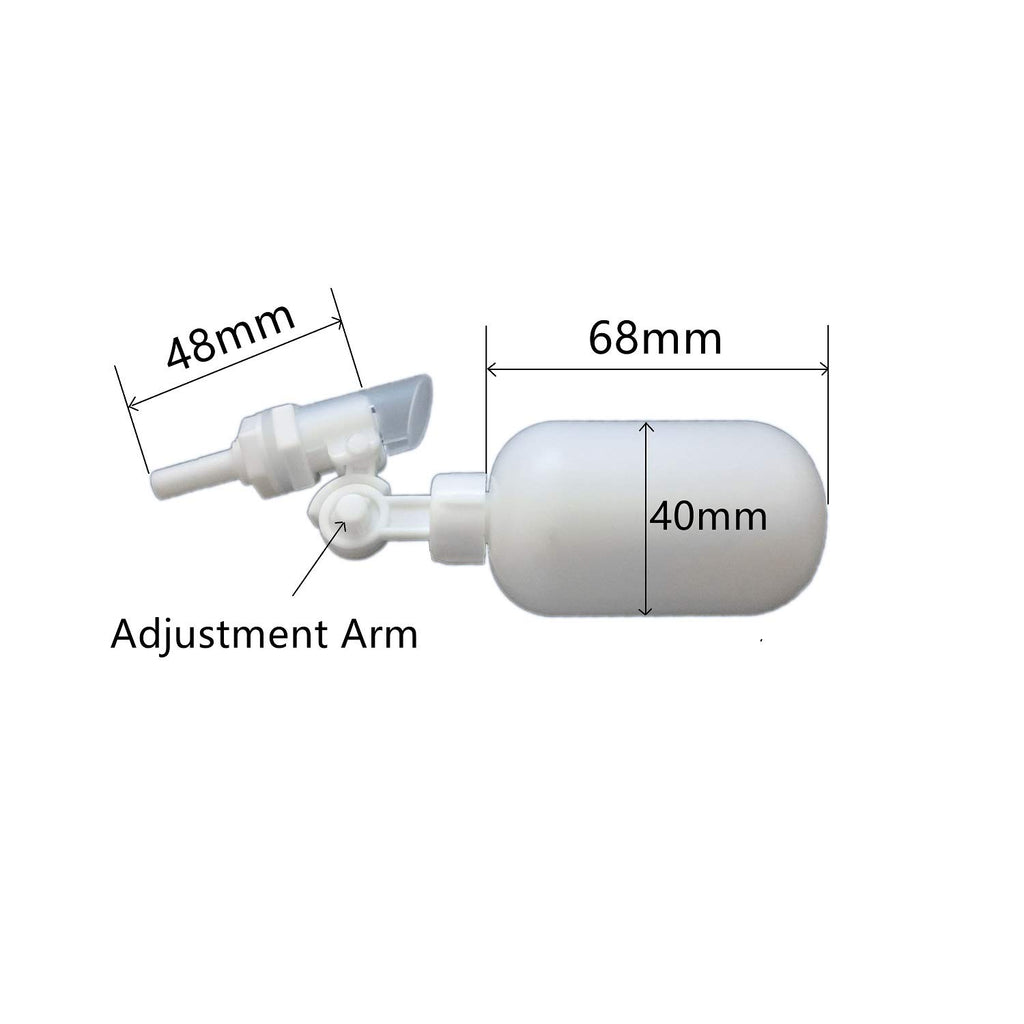 1/4 Float Shut Off Valve Angle Adjustable Quick Connect Valve for RO System (2 pcs+Ball Valve+Elbow+Tee) S79740