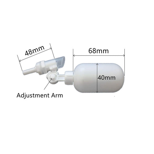 1/4 Float Shut Off Valve Angle Adjustable Quick Connect Valve for RO System (2 pcs+Ball Valve+Elbow+Tee) S79740
