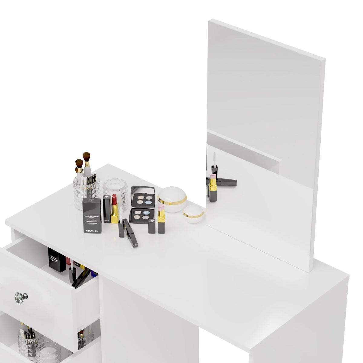 White Makeup Vanity Desk with Mirror X2282