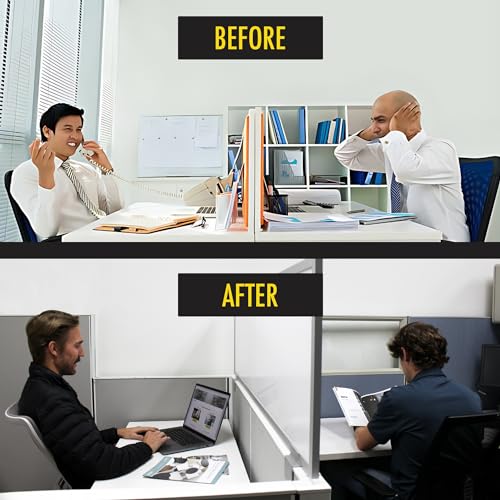 White 12" x 48" Polycarbonate Desk Privacy Panel Z165