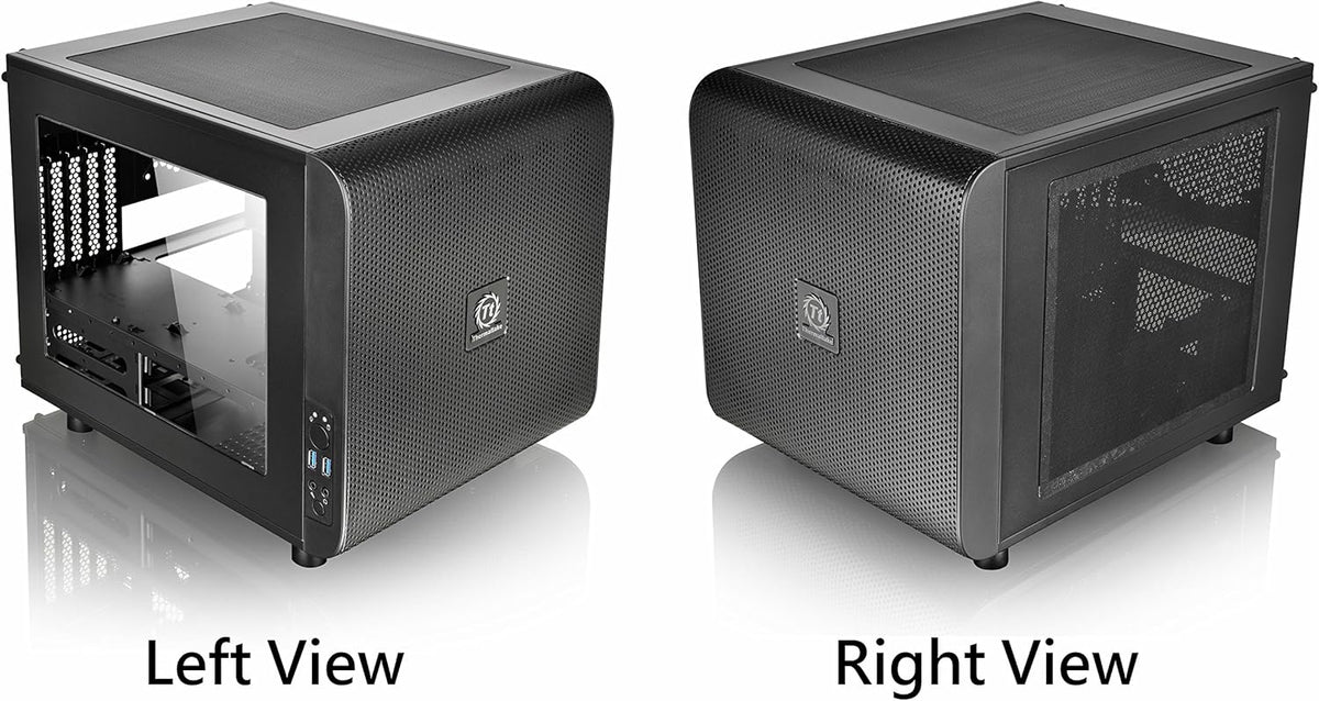 Black SPCC Micro ATX Mini ITX Cube Computer Case with 200mm Front Fan A2941