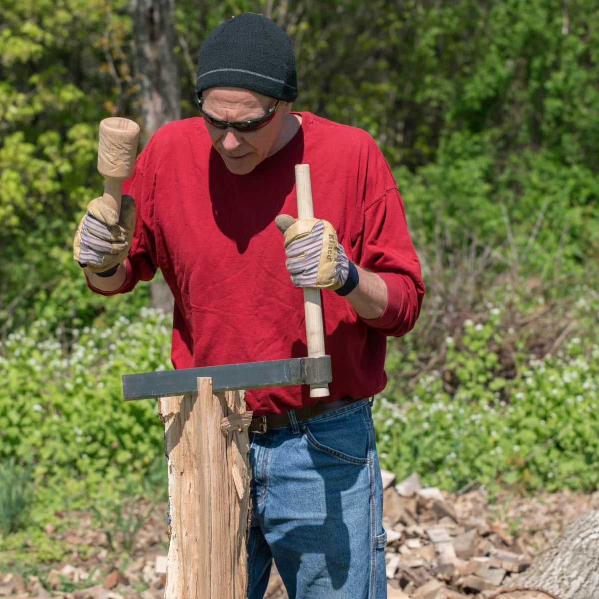 Hickory and Steel Wood-Splitting Froe Z8565