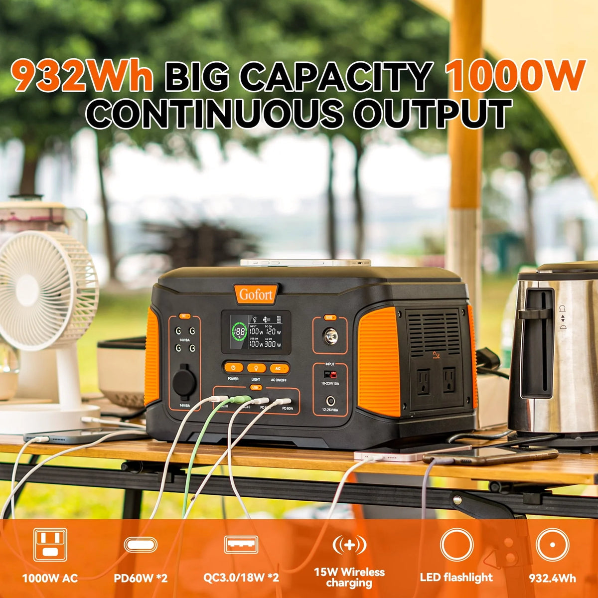 Portable Power Station 932Wh/1000W S320