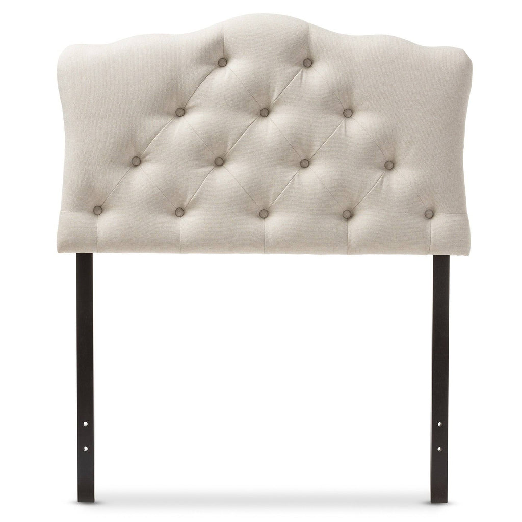 Full Size Grey Fabric Upholstered Headboard W5347
