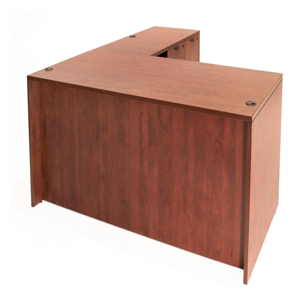 Mahogany Single Pedestal L-Desk with Return K343322