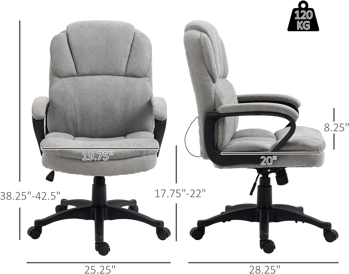 Gray Massage Office Chair with USB Power T944863