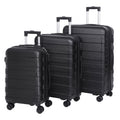 3pcs Black Spinner Luggage Suitcase Set N15306