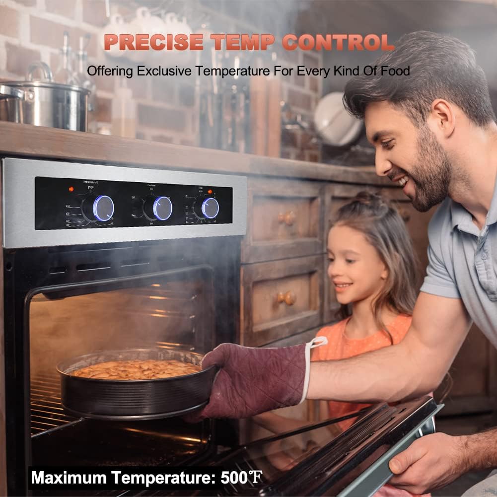 Single Wall Oven, 2.3 Cu.ft. Built-in Electric Wall Oven with Stainless Steel Finish P706