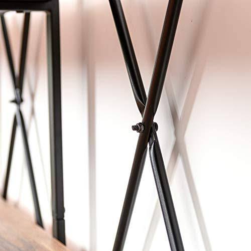 Double Wide 5-Tier Open Bookcase Wood and Metal Shelves L121