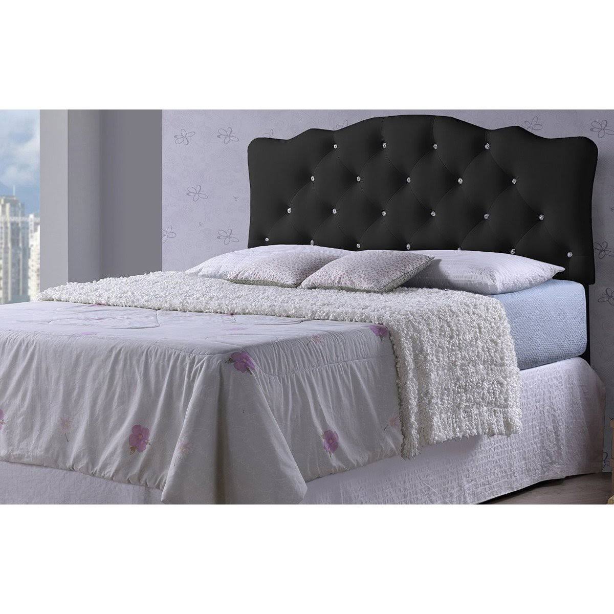 Full Size Grey Fabric Upholstered Headboard W5347