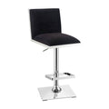 Black Fabric Swivel Bar Stool with Metal Base O5213