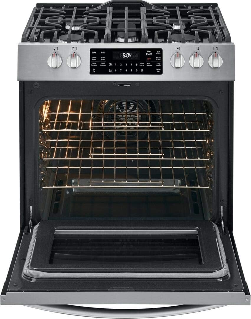 30" Gas Range with 5 Sealed Burners, True Convection Oven, Stainless Steel S4351