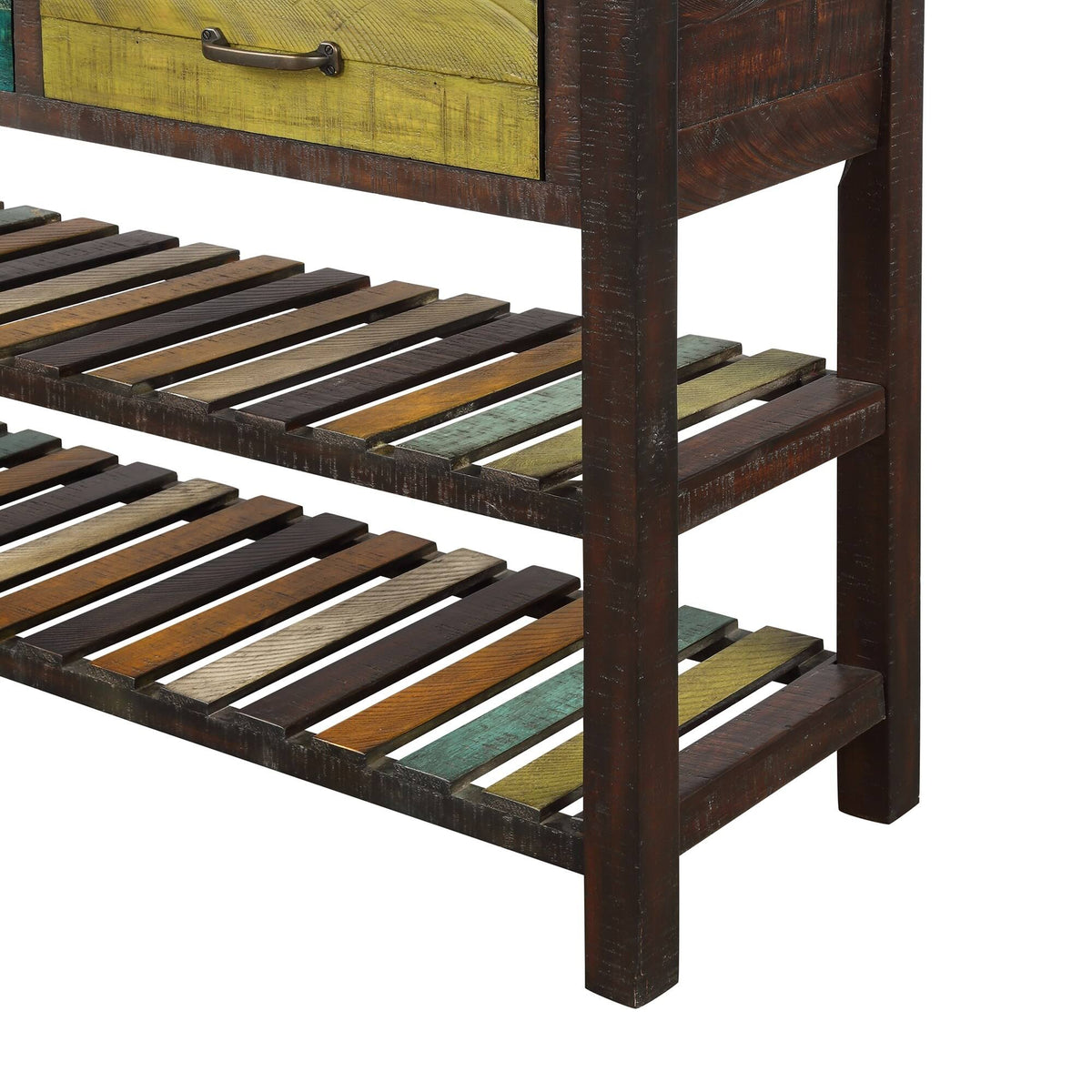 Console Table with Drawers and 2 Tiers Shelves Z174