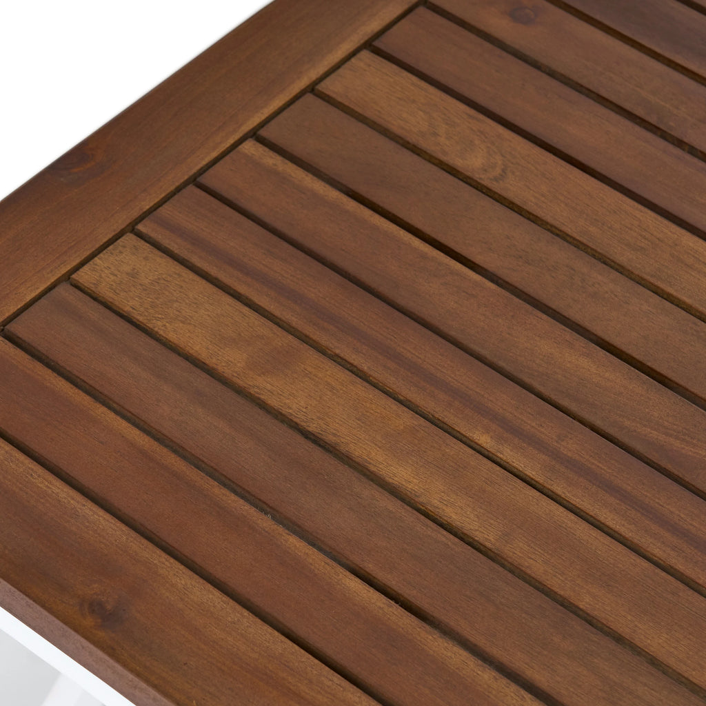 White Dark Oak Acacia Wood End Table X377