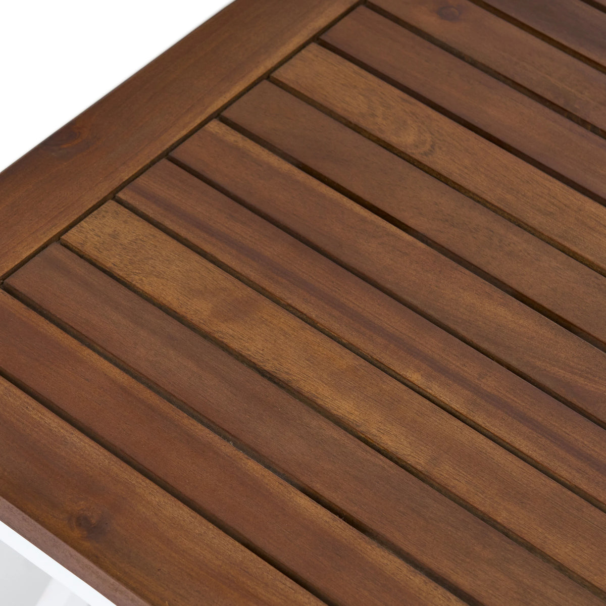 White Dark Oak Acacia Wood End Table X377