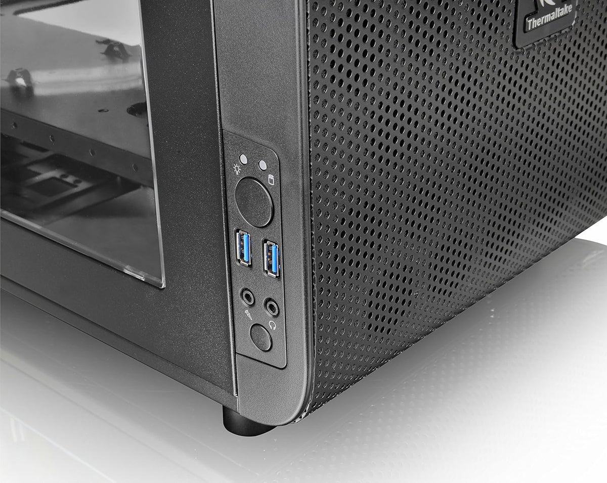 Black SPCC Micro ATX Mini ITX Cube Computer Case with 200mm Front Fan A2941