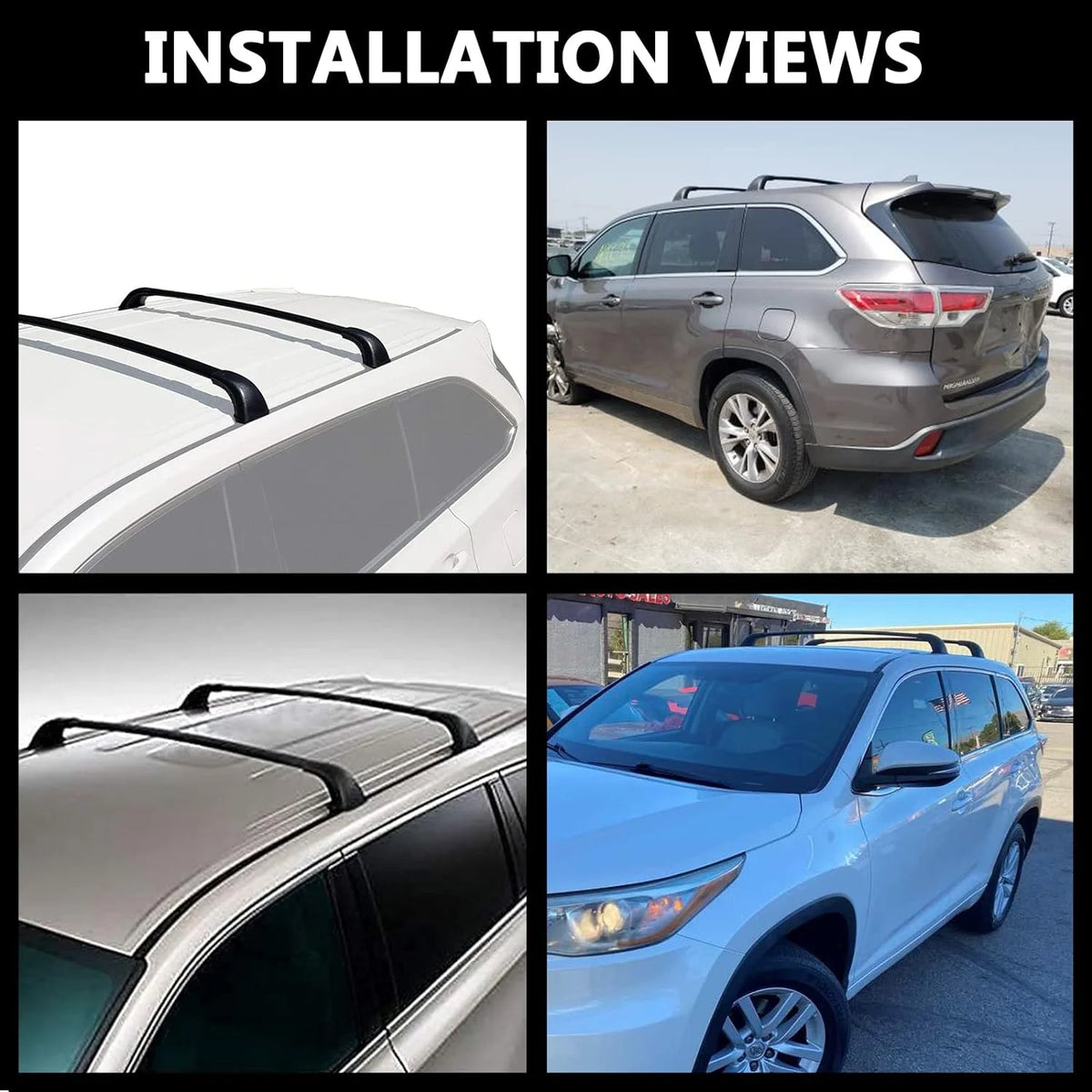 Black Aluminum Roof Rack Crossbars X491621