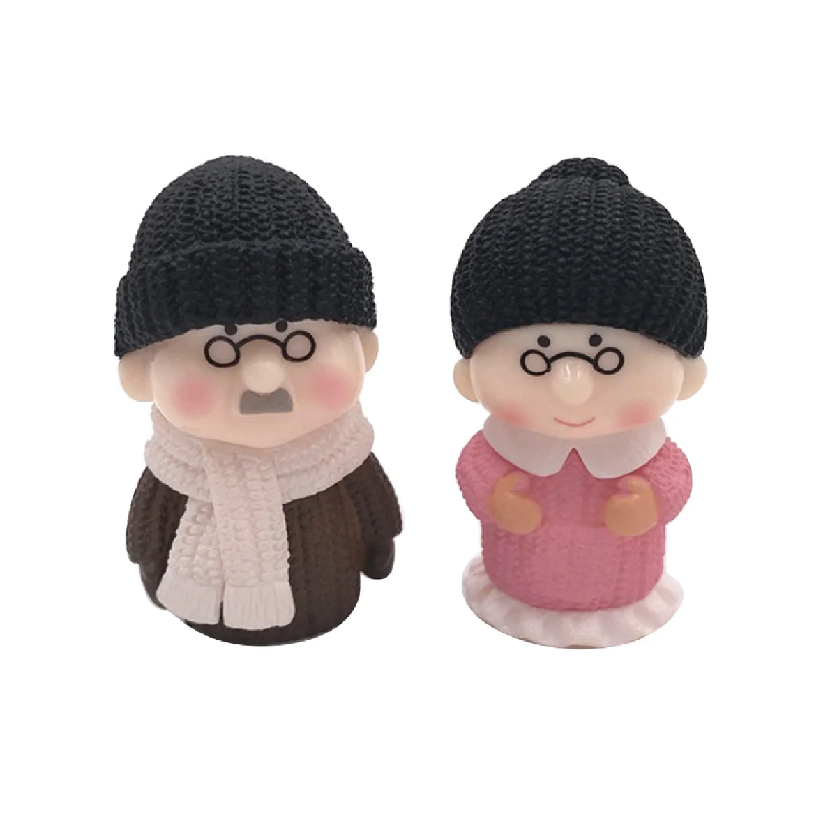 Grandparents Action Figure Set, Dollhouse People Grandma and Grandpa Miniature Decor I51935