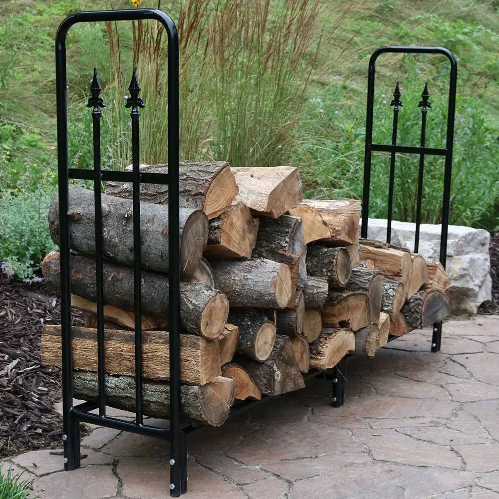 Decorative Firewood Log Rack with Cover E1109
