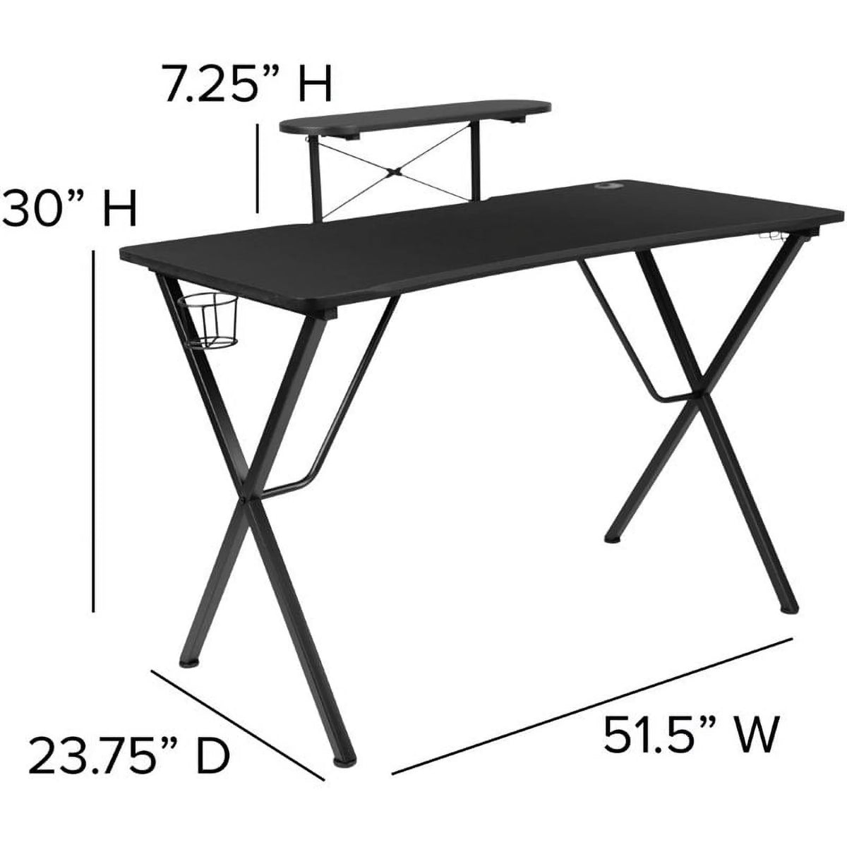 Black Gaming Desk and Reclining Swivel Chair H941