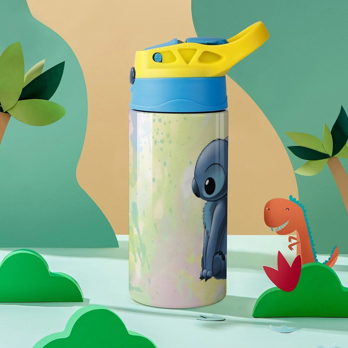 Stainless Steel Vacuum Insulated Children's Water Bottle with Straw A5061