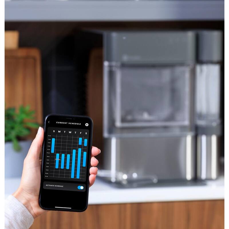 24 lb Portable Nugget Ice Maker in Black Stainless Q6217