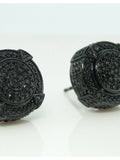 Black 3D Pave Diamond Earrings X918530