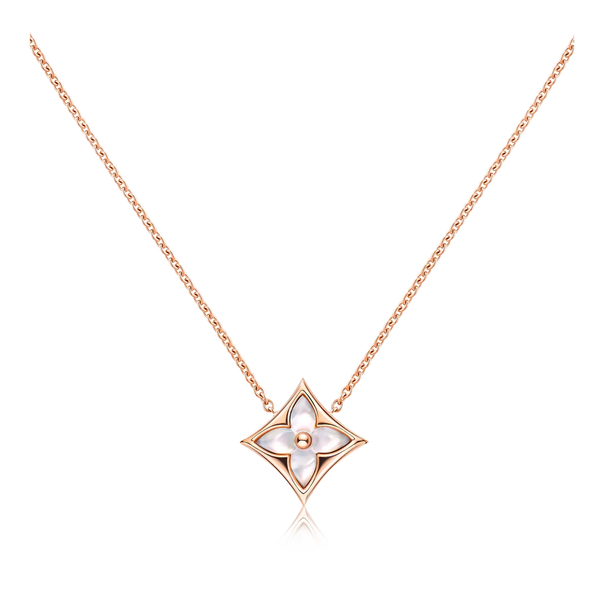 Rose Gold White Mother-of-Pearl Pendant S209