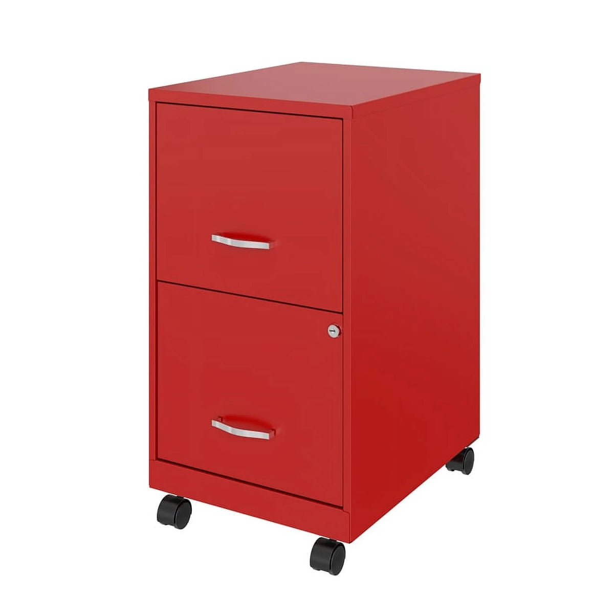 Red 2 Drawer Metal Mobile File Cabinet K710749