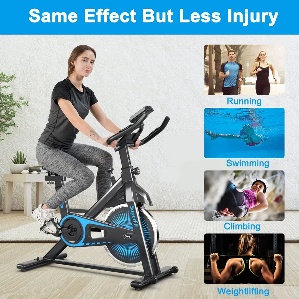 Indoor Cycling Stationary Bike Belt Drive Adjustable Resistance H589