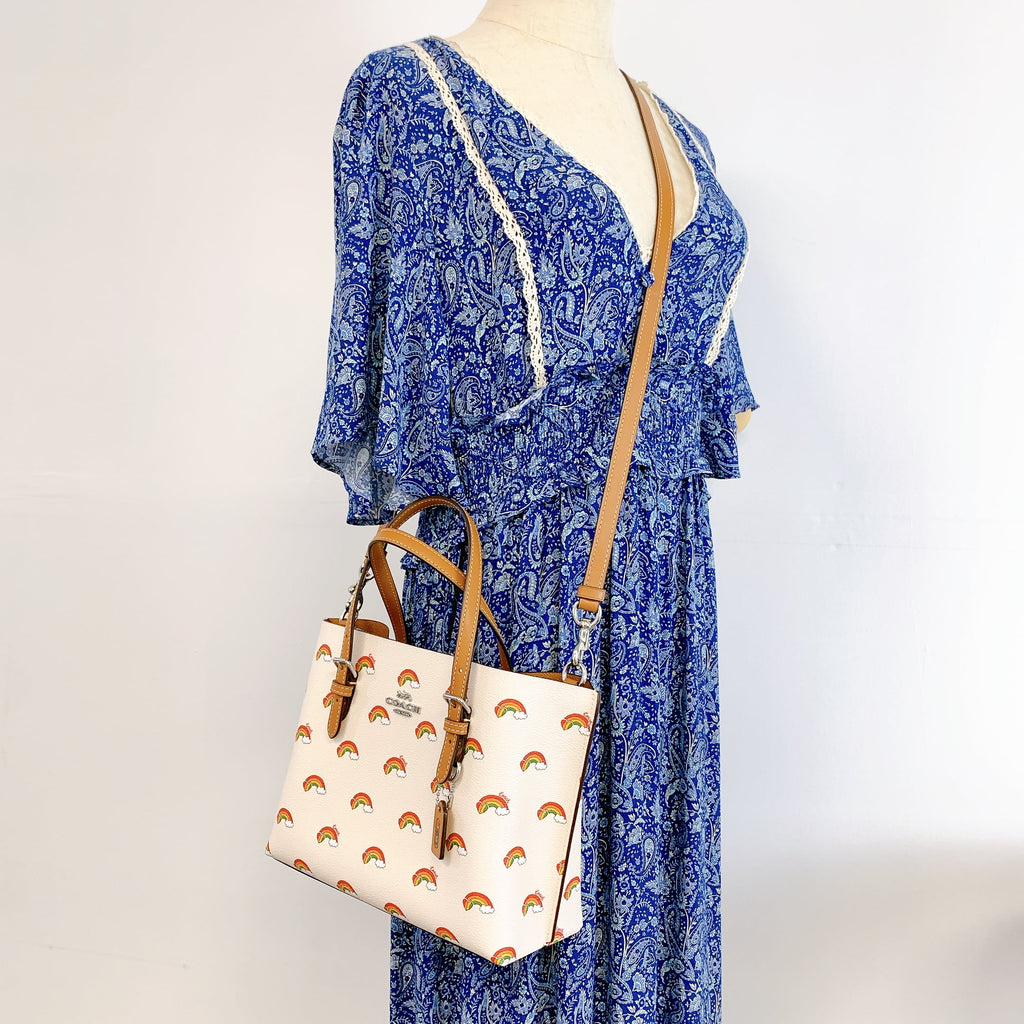 Tote with Rainbow Print V4037