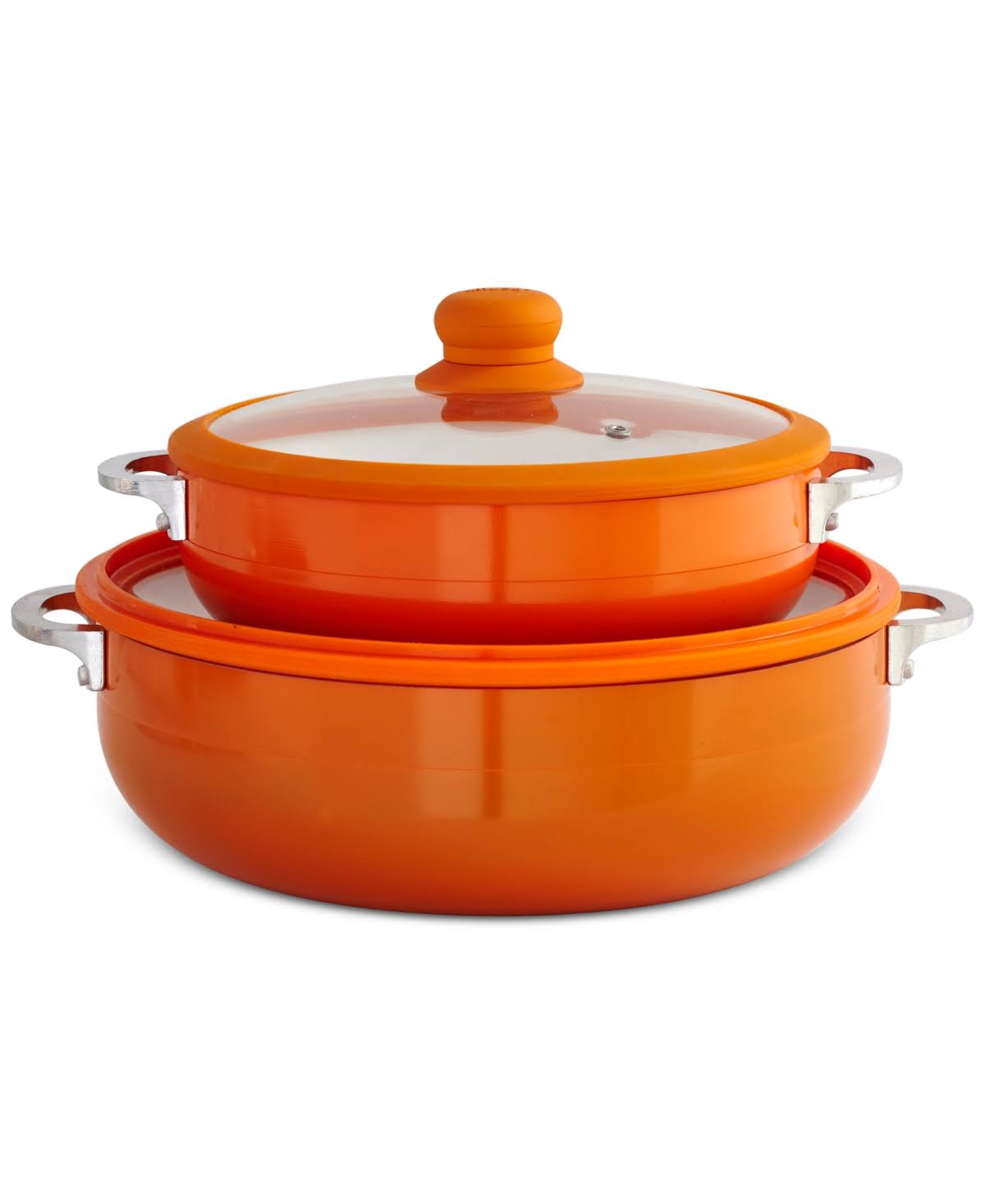 2-Piece Ceramic Nonstick Caldero Set Orange F57856