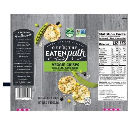 Sea Salt Veggie Crisps, 2.5 oz (Case of 24) Q86952