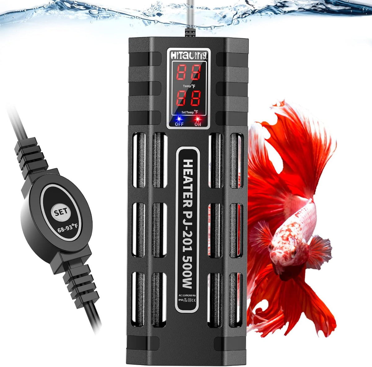 200W/300W/500W Submersible Aquarium Heater G431