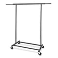 Black Rolling Clothing Garment Rack with Lockable Wheels H51512