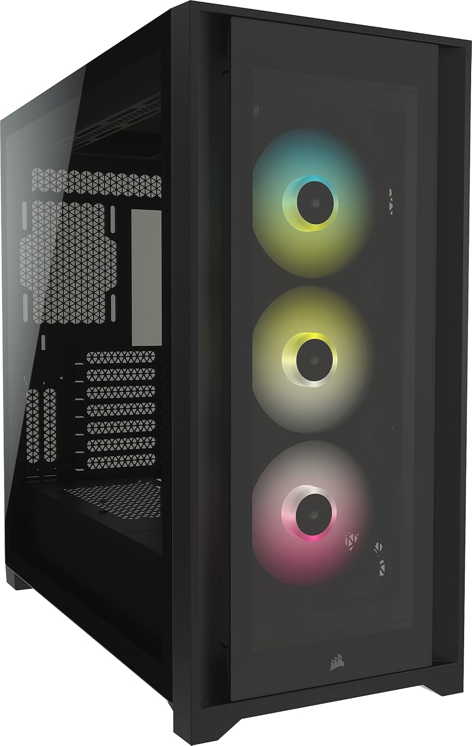 Black Tempered Glass Mid-Tower ATX PC Case X531641