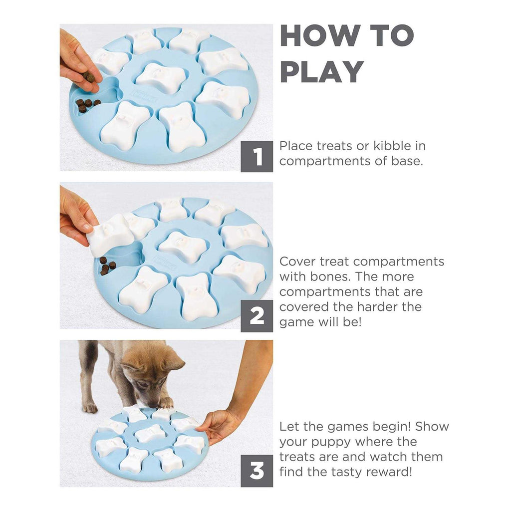 Blue Interactive Treat Puzzle Dog Toy W305