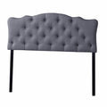 Full Size Grey Fabric Upholstered Headboard W5347