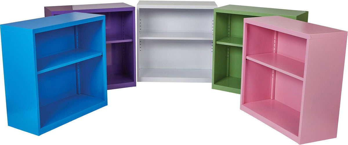 White Metal Bookcase C71916