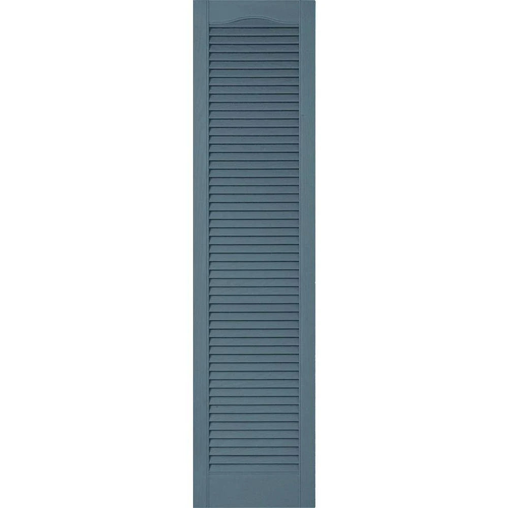 Custom Cathedral Top Louver Shutters with Shutter-Loks, Per Pair H37948